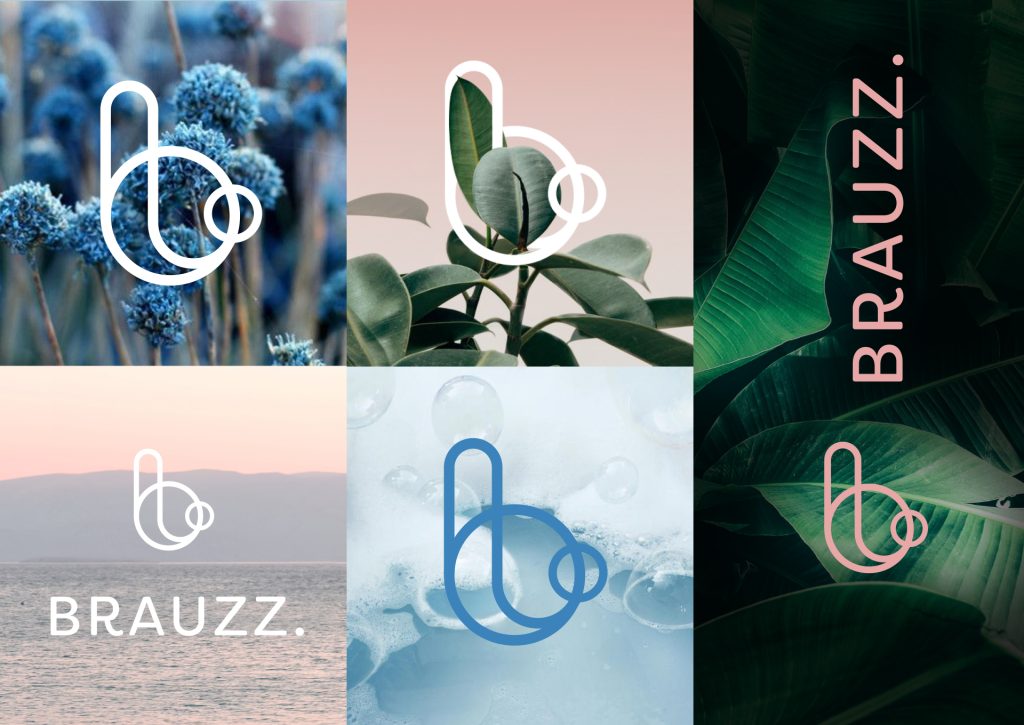 A compilation of the different Brauzz brand assets such as logo, symbol, wordmark and photography.